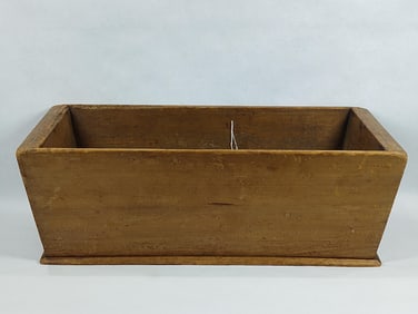 Early wooden slant sided dough box