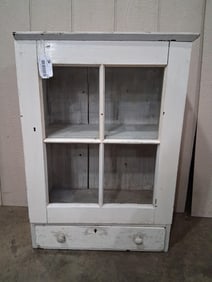 Mid 1800s 4-Pane Hanging Cupboard