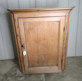 Primitive hanging corner cabinet