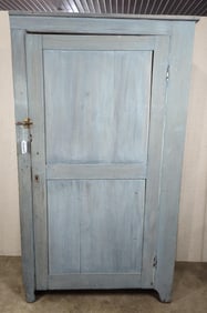 Primitive painted single door cabinet