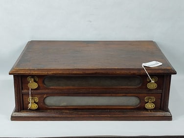 Clark's O.N.T. Country Store Oak 2-drw Spool Cabinet