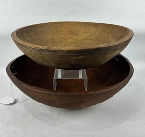 2- Primitive wooden bowls