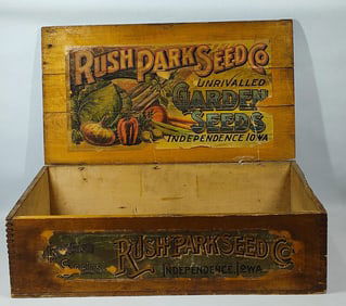 Rush Park Seed Co dovetailed box