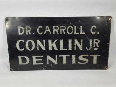 Dr. Carroll C. Conklin Jr. Dentist sign
