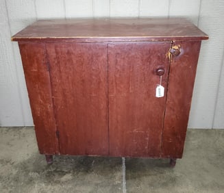 Great red painted single door cabinet