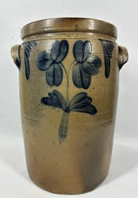 Decorated 3-gal stoneware jar
