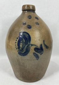 Decorated 2gal stoneware jug