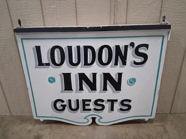2-sided Wood Loudon's Inn Guests sign