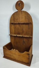 Great primitive Lollipop wall spoon rack & candle box