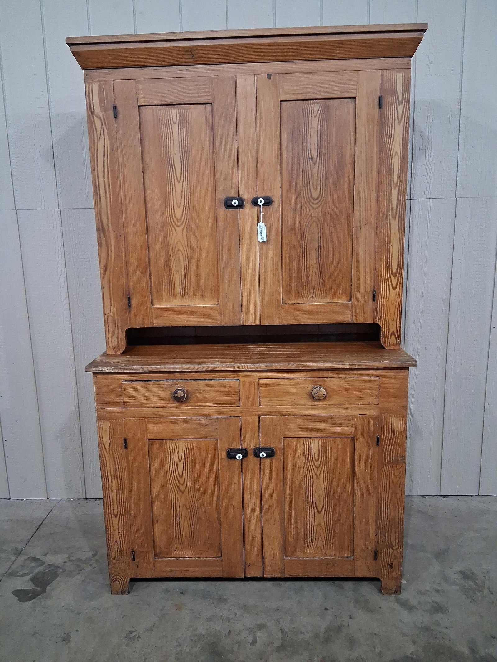 Original Grain Painted 2pc Stepback Cupboard (1 of 20)