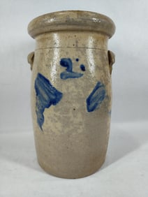 Decorated 2gal churn crock