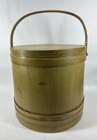 Oversized painted firkin bucket
