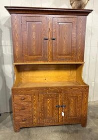 Incredible Possibly Smithville?? Faux Grain Painted 2pc Drysink