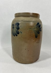 Decorated 1gal stoneware jar