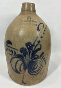 F.B. Norton Sons decorated 2-gal stoneware jug