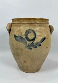 Decorated 2gal stoneware jar