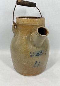 E. & L.P. Norton 4qt Stoneware Batter jug