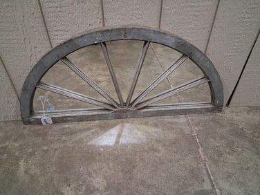 Arched window frame with mirrors