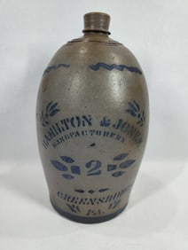 Great Hamilton & Jones Decorated 2gal jug