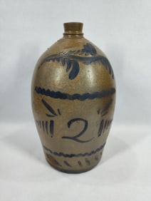 Highly Decorated 2-gal stoneware jug