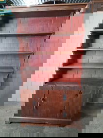 American Scalloped Pewter Cabinet
