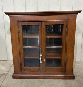 19th century Countertop Cabinet w/Wavy Glass