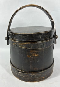 Small Black firkin bucket