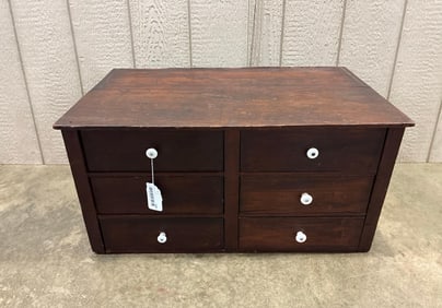 19th century 6-drw Apothecary