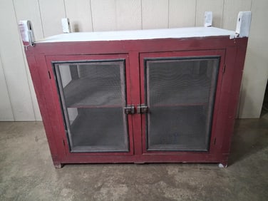 Primitive Screened Hanging Pie Safe