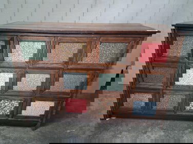 Outstanding Oak Country Store 12-drw Seed Cabinet