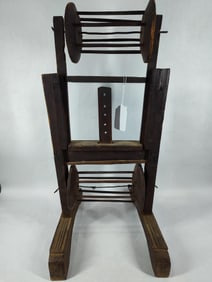 Very early primitive double yarn winder