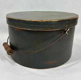 19th century Blue Pantry Box w/Bail handle