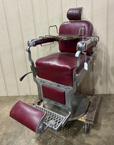 Koken Barber Chair w/ Child's Booster Seat