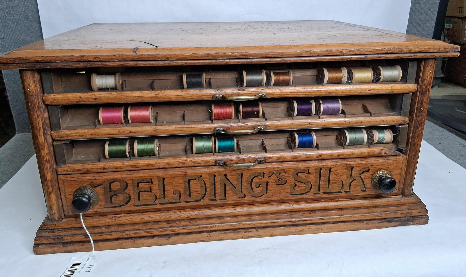 Belding's Silk Oak Country Store 4drw Spool Cabinet (1 of 11)