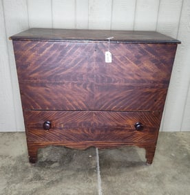 Faux Grain Painted Lift Top Mule Chest