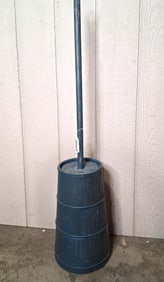 Primitive painted Dasher churn