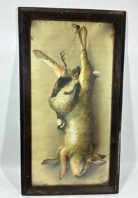 Henri Le Roy "Hanging Game" framed lithograph