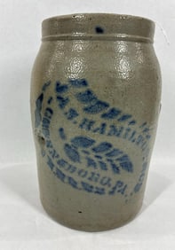 Jas. Hamilton & Co decorated 1gal jar