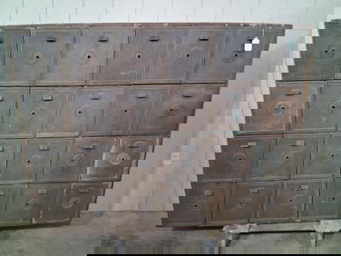 Great 24-drw Bank or Postal Safety Deposit Cabinet