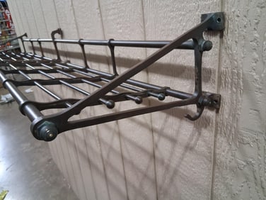 Awesome early brass & Iron Railroad Car Luggage Rack