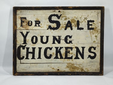 For Sale Young Chickens wooden sign