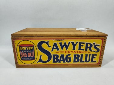 Sawyer's Crystal Bag Blue unopened dovetailed box