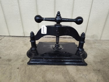 Early cast iron book press