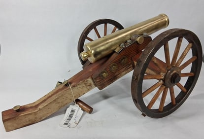 Model polished brass cannon
