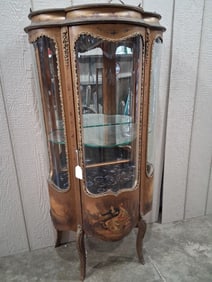 Fancy French Vernis Martin Style Vitrine/Curio cabinet