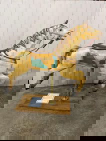 Great 1895 Armitage Hershell wooden carousel horse