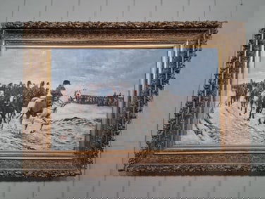 1902 Napoleon and the Generals Oil on Canvas Impeccable Painting