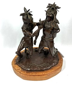 Hopi Snake Dancers Bronze Sculpture