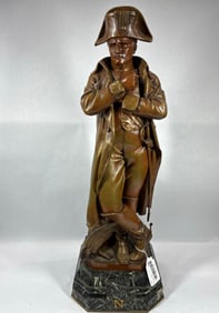 Linedo French Bronze Napoleon Signed Sculpture