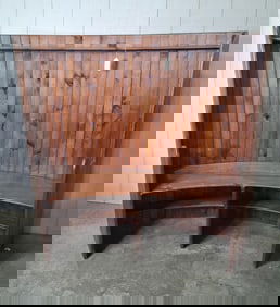 American Pine Curved High Back Settle Bench